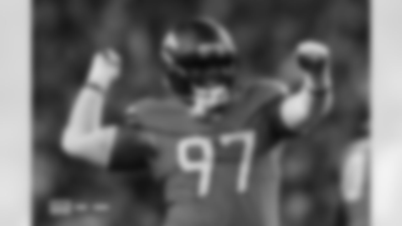 Malcolm Roach (97) during the Broncos' Week 15 game against the Green Bay Packers at Empower Field at Mile High in Denver, Colorado on December 14, 2025. Photo by Ben Swanson / Denver Broncos