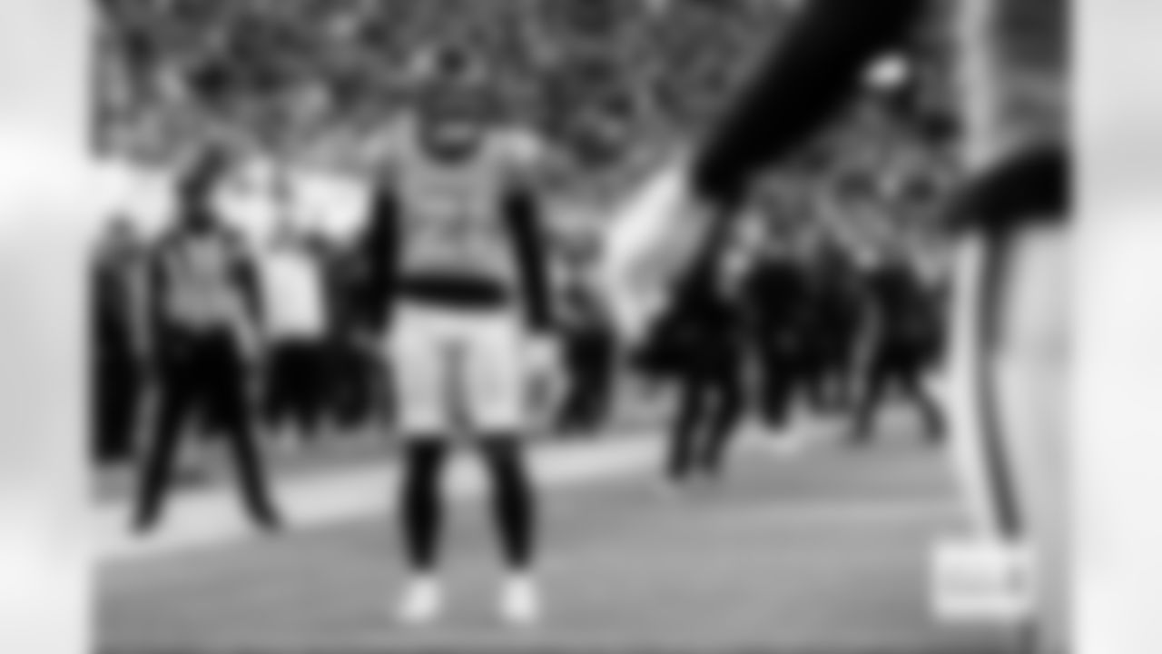 Denver Broncos cornerback Riley Moss (21) celebrates his pass break up in the end zone during the Broncos' Week 15 game against the Green Bay Packers at Empower Field at Mile High in Denver, Colorado on December 14, 2025. Photo by Adam Bratten / Denver Broncos