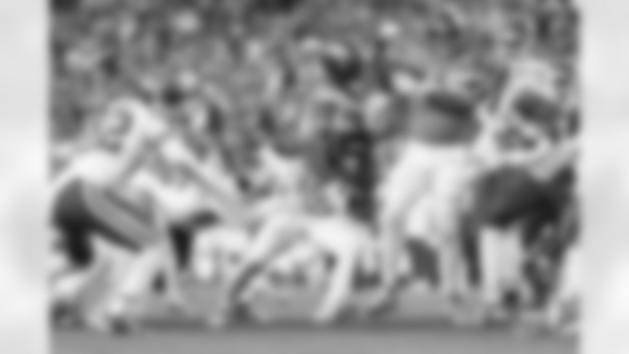 Jaleel McLaughlin (38) scores a touchdown during the Broncos' Week 11 game against the Kansas City Chiefs at Empower Field at Mile High in Denver, Colorado on November 16, 2025. Photo by Gabriel Christus / Denver Broncos
