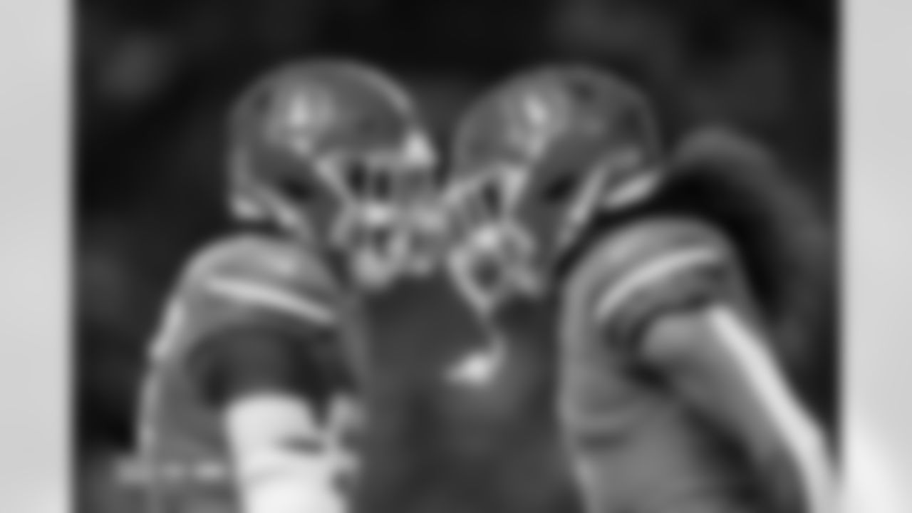 Dre Greenlaw and Talanoa Hufanga (9) during the Broncos' Week 10 game against the Las Vegas Raiders at Empower Field at Mile High in Denver, Colorado on November 6, 2025. Photo by Ben Swanson / Denver Broncos