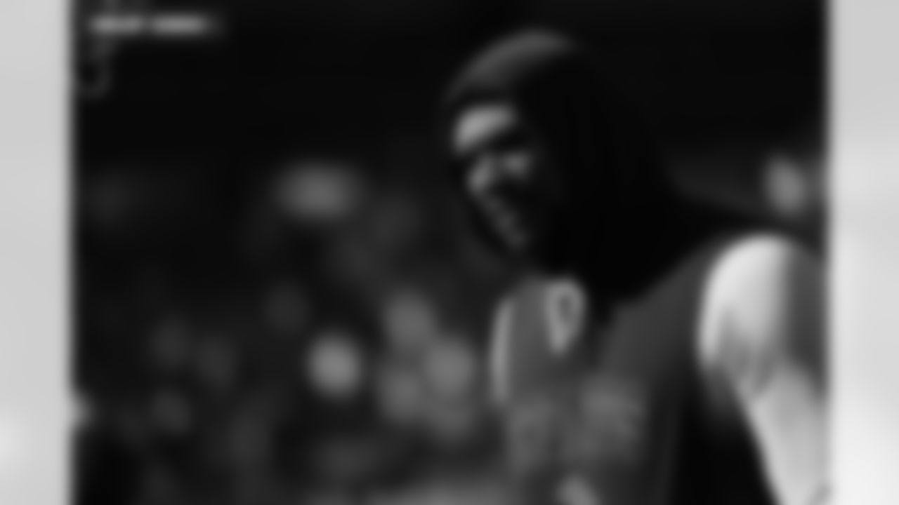 John Franklin-Myers before the Broncos' Divisional Round playoff game against the Buffalo Bills at Empower Field at Mile High in Denver, Colorado on January 17, 2026. Photo by Gabriel Christus / Denver Broncos