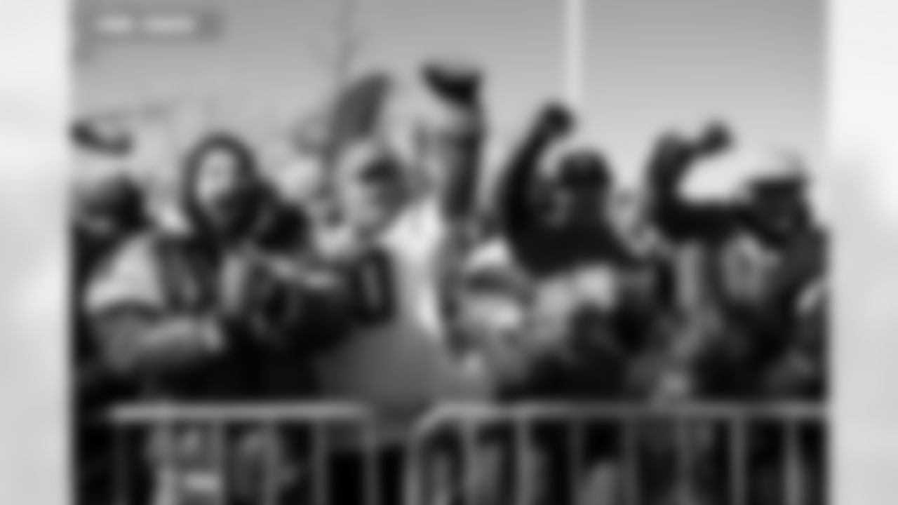 Fans cheer during team arrivals before the AFC Championship Game between the Denver Broncos and New England Patriots at Empower Field at Mile High in Denver, Colorado on January 25, 2026. Photo by Ben Swanson / Denver Broncos