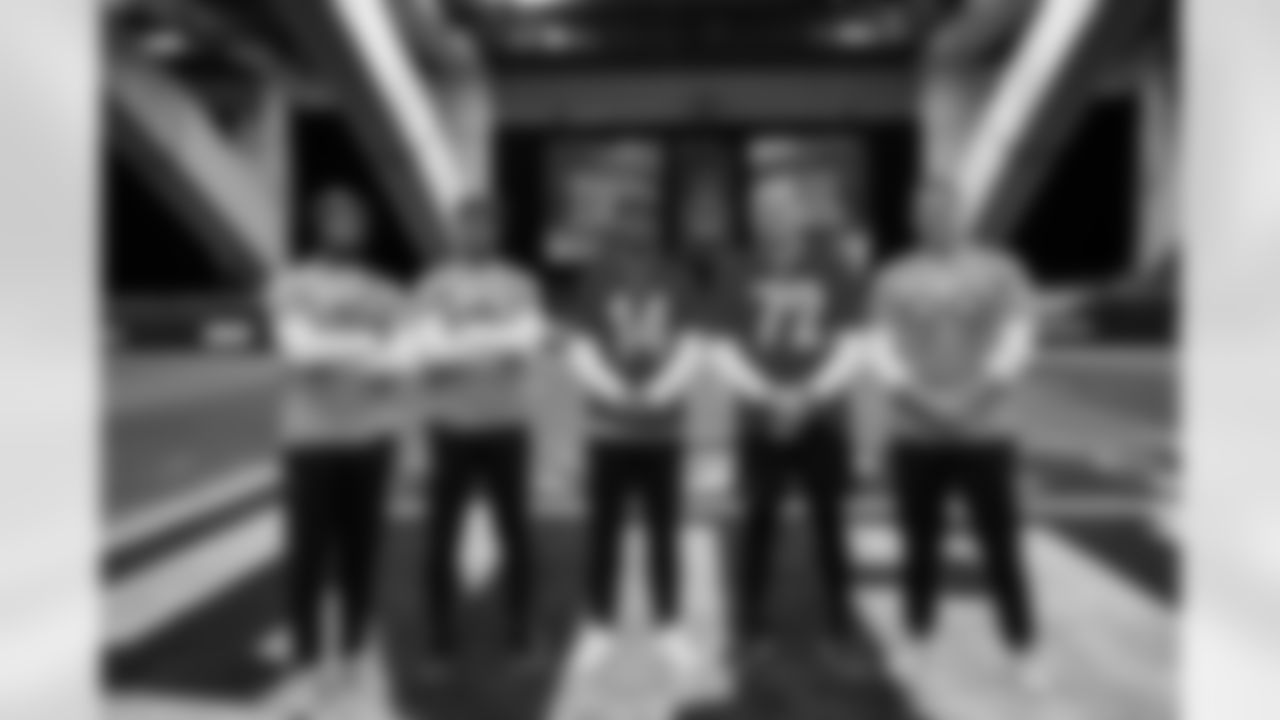 Nik Bonitto, Pat Surtain II, Courtland Sutton, Garett Bolles and Zach Allen during a practice for the 2026 Pro Bowl Games in San Francisco, California on February 1, 2026. Photo by Kate Connors / Denver Broncos