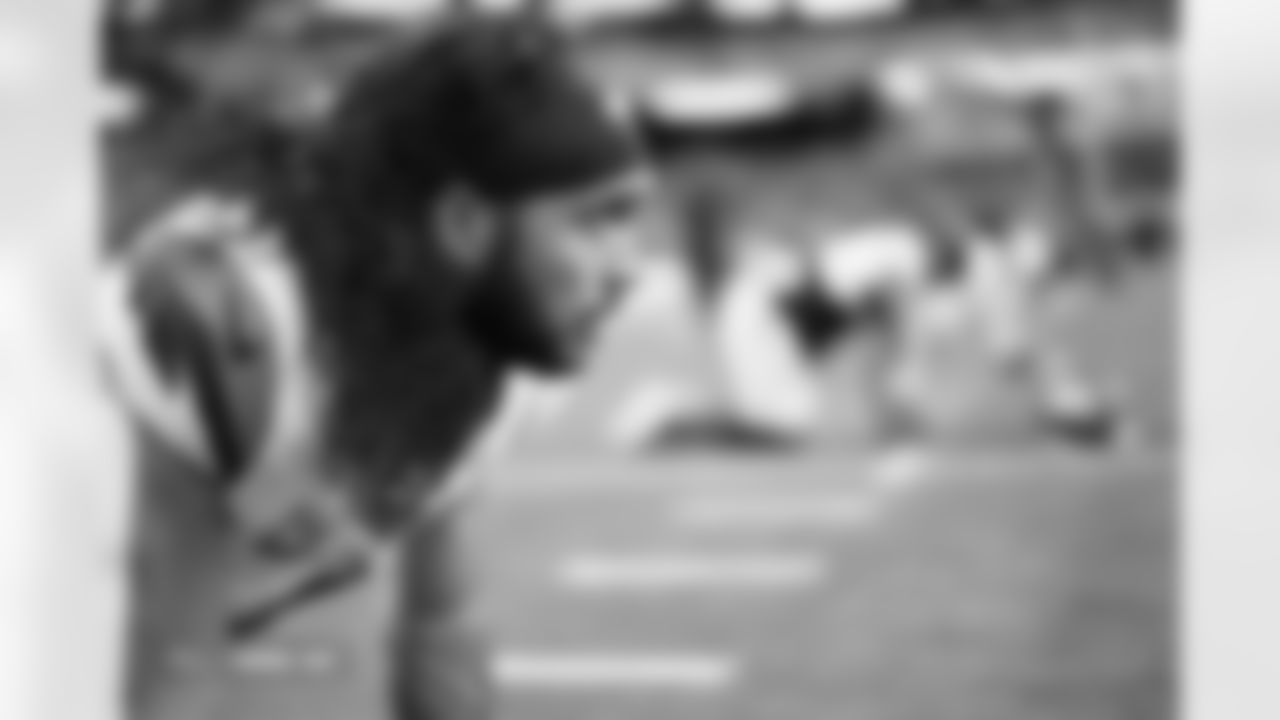 Talanoa Hufanga (9) before the Broncos' Week 14 game against the Las Vegas Raiders at Allegiant Stadium in Las Vegas, Nevada on December 7, 2025. Photo by Gabriel Christus / Denver Broncos