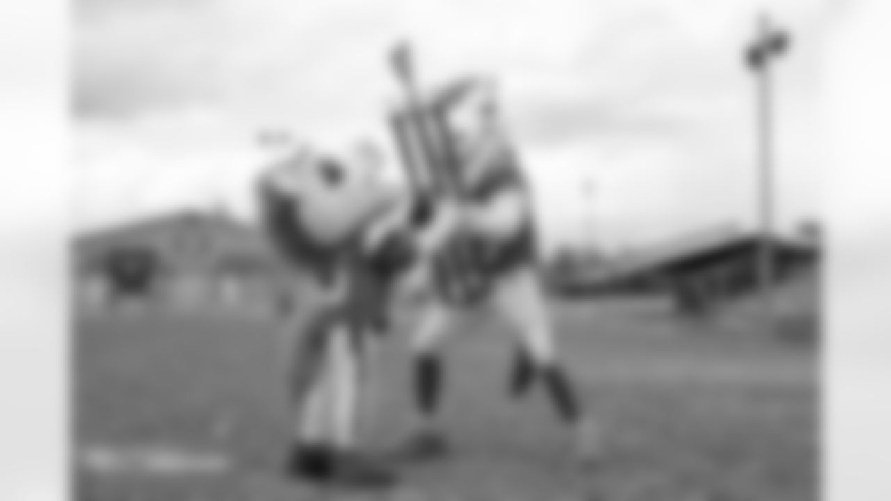 Photos from the filming of the Denver Broncos' mutton-busting-themed 2025 schedule release video.
Photo by Gabriel Christus / Denver Broncos