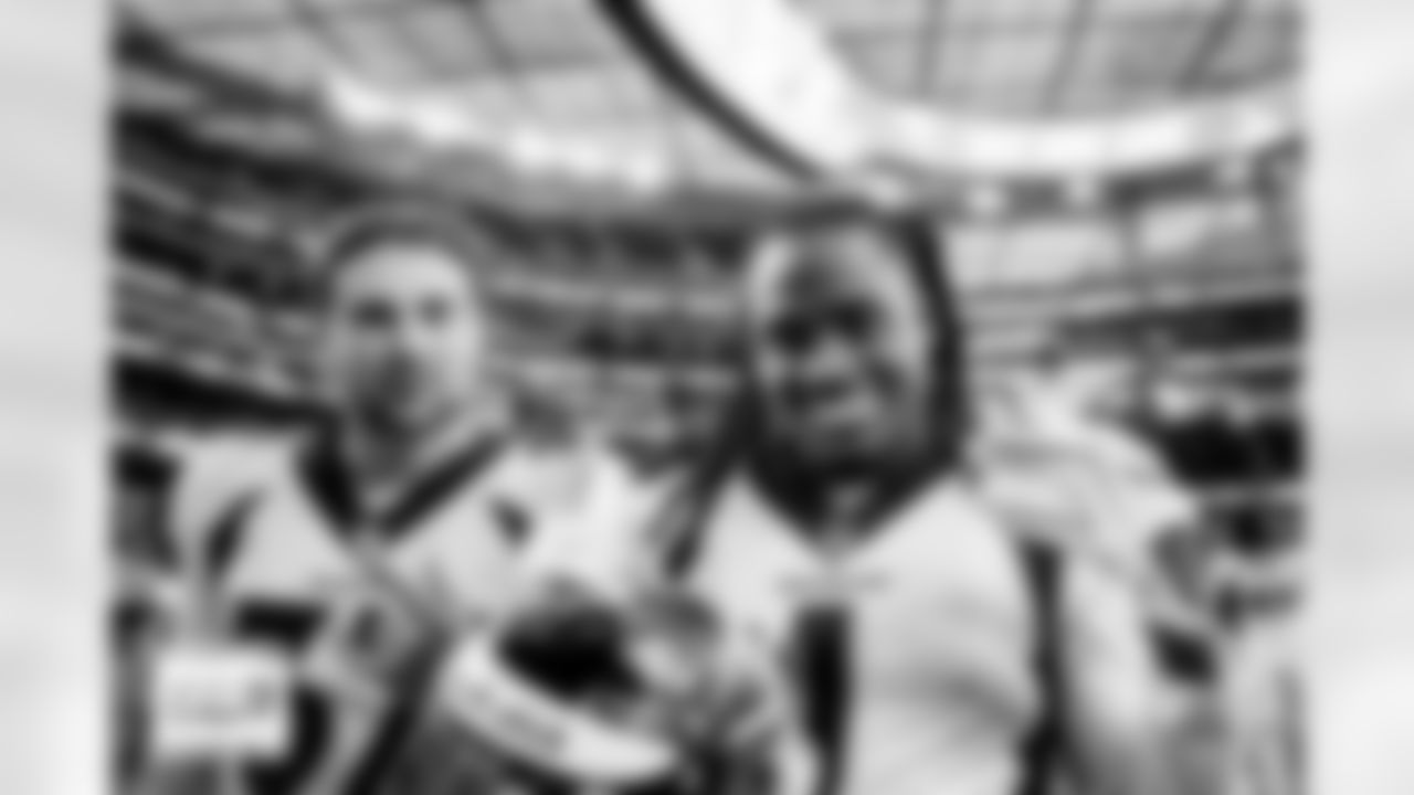 Riley Moss and Tremon Smith during the Broncos' Week 14 game against the Los Angeles Chargers at SoFi Stadium in Inglewood, California on December 10, 2023. Photo by Ben Swanson / Denver Broncos