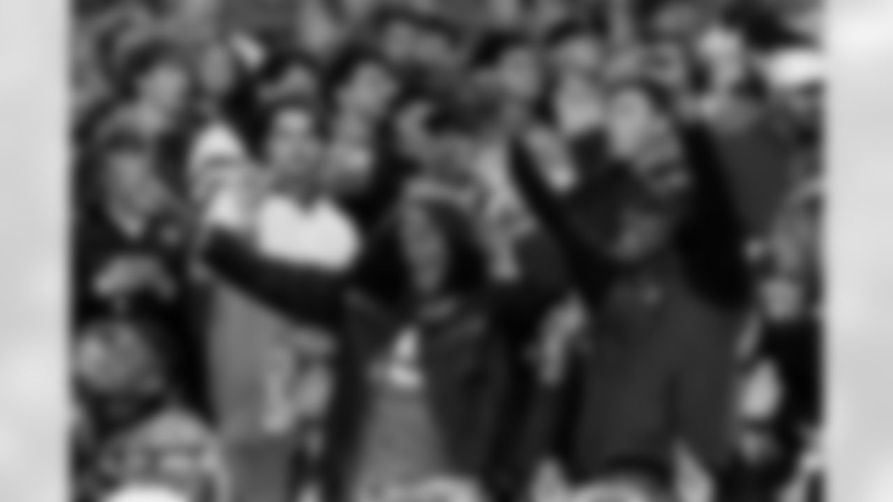 Denver Broncos fans celebrate during the Broncos' Week 10 game against the Las Vegas Raiders at Empower Field at Mile High in Denver, Colorado on November 6, 2025. Photo by Gavin Liddell / Denver Broncos