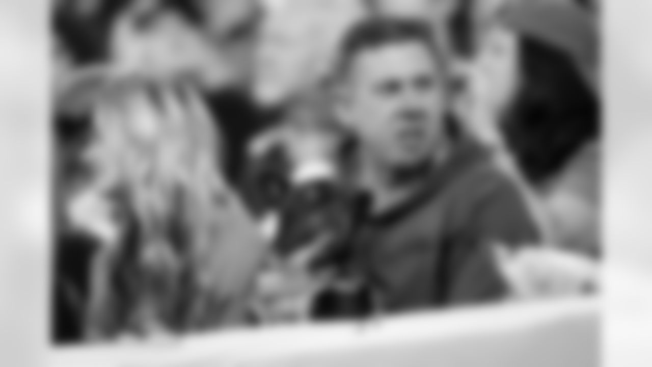 Fans and a service dog during the Broncos' Week 11 game against the Kansas City Chiefs at Empower Field at Mile High in Denver, Colorado on November 16, 2025. Photo by Ben Swanson / Denver Broncos