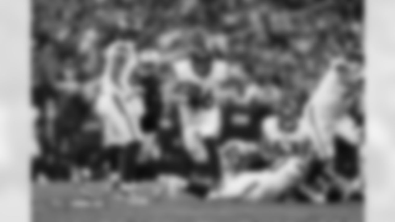 Adam Prentice during the Broncos' Week 14 game against the Las Vegas Raiders at Allegiant Stadium in Las Vegas, Nevada on December 7, 2025. Photo by Ben Swanson / Denver Broncos