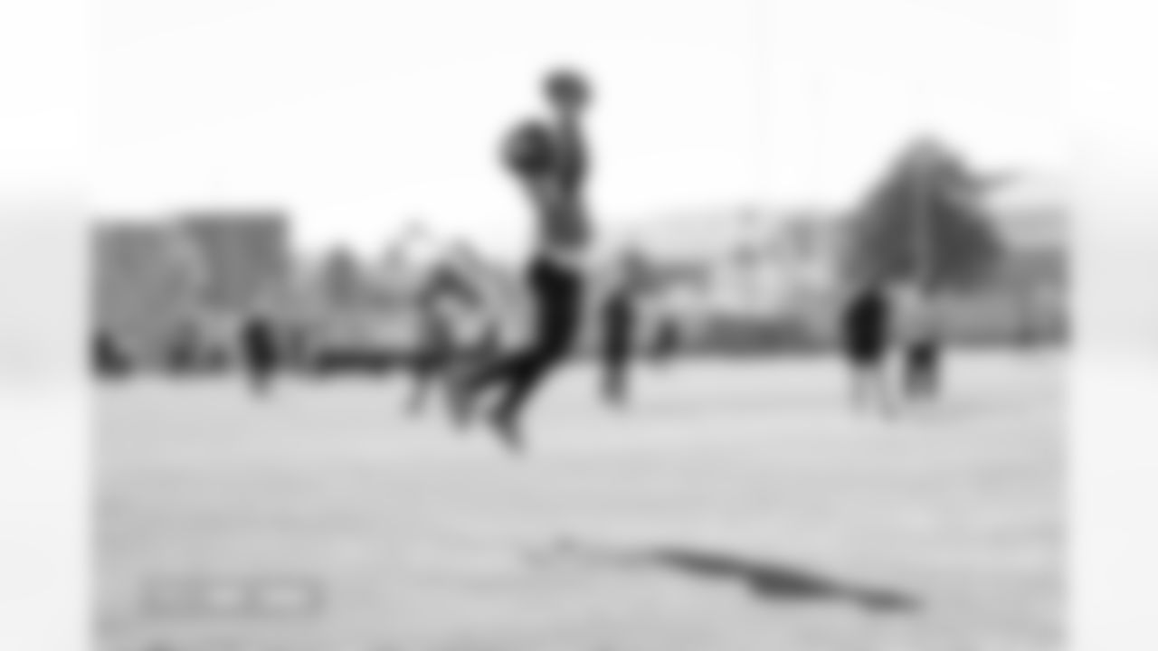 RJ Harvey during practice at Broncos Park Powered by CommonSpirit in Englewood, Colorado on November 14, 2025. Photo by Ben Swanson / Denver Broncos