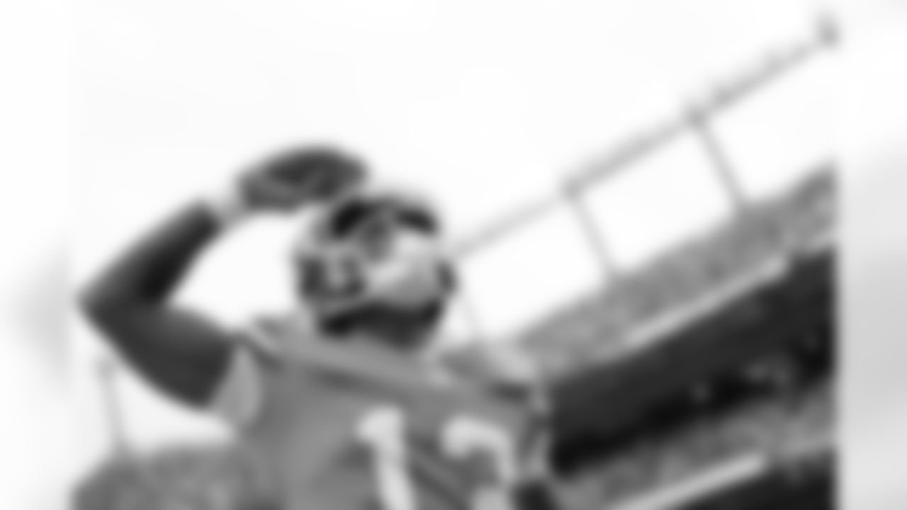 Denver Broncos wide receiver Pat Bryant (13) salutes after a touchdown during the Broncos' Week 8 game against the Dallas Cowboys at Empower Field at Mile High in Denver, Colorado on October 26, 2025. Photo by Gabriel Christus / Denver Broncos