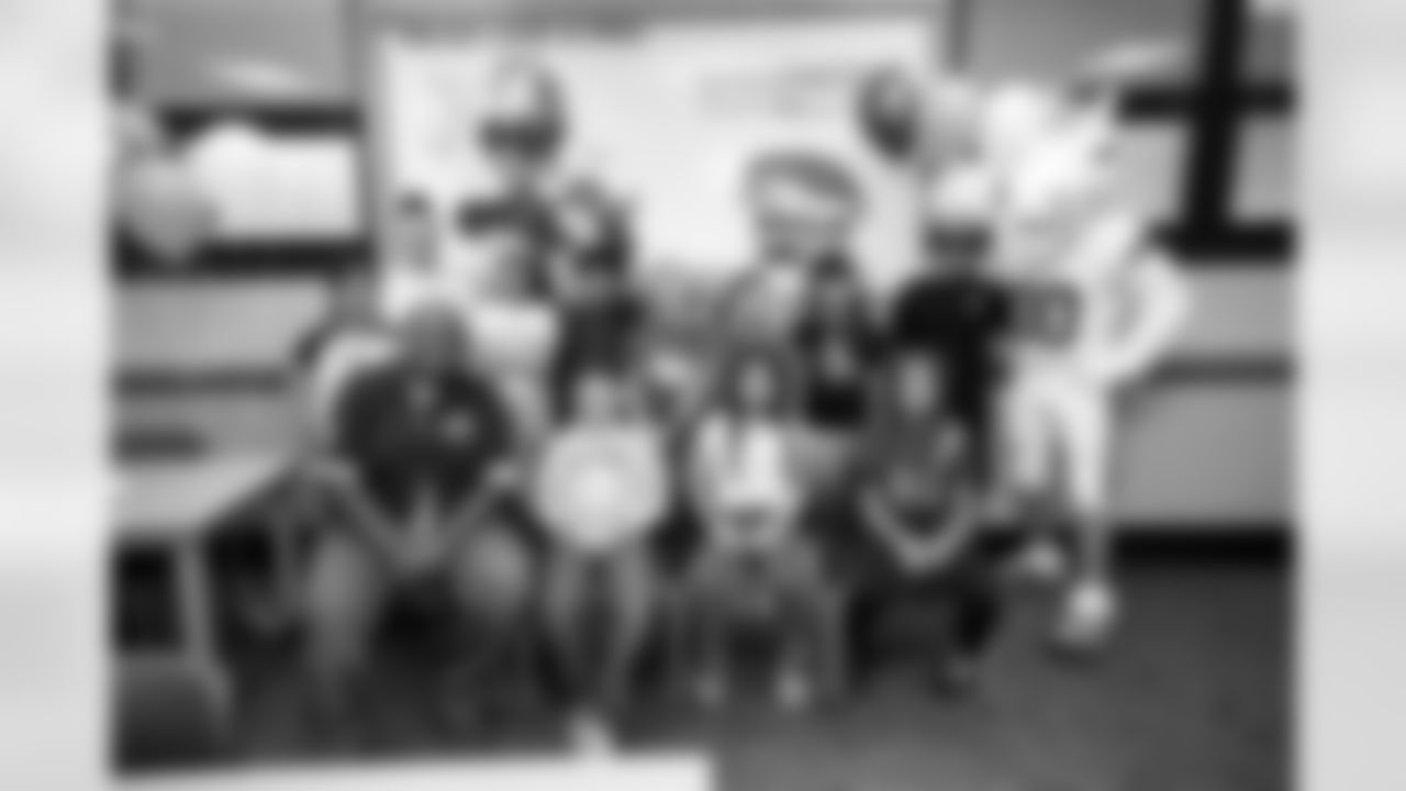 The Denver Broncos and CommonSpirit host a Thanksgiving assembly and activities about kindness at Colfax Elementary School in Denver, Colorado on November 11, 2025. Photo by Ben Swanson / Denver Broncos