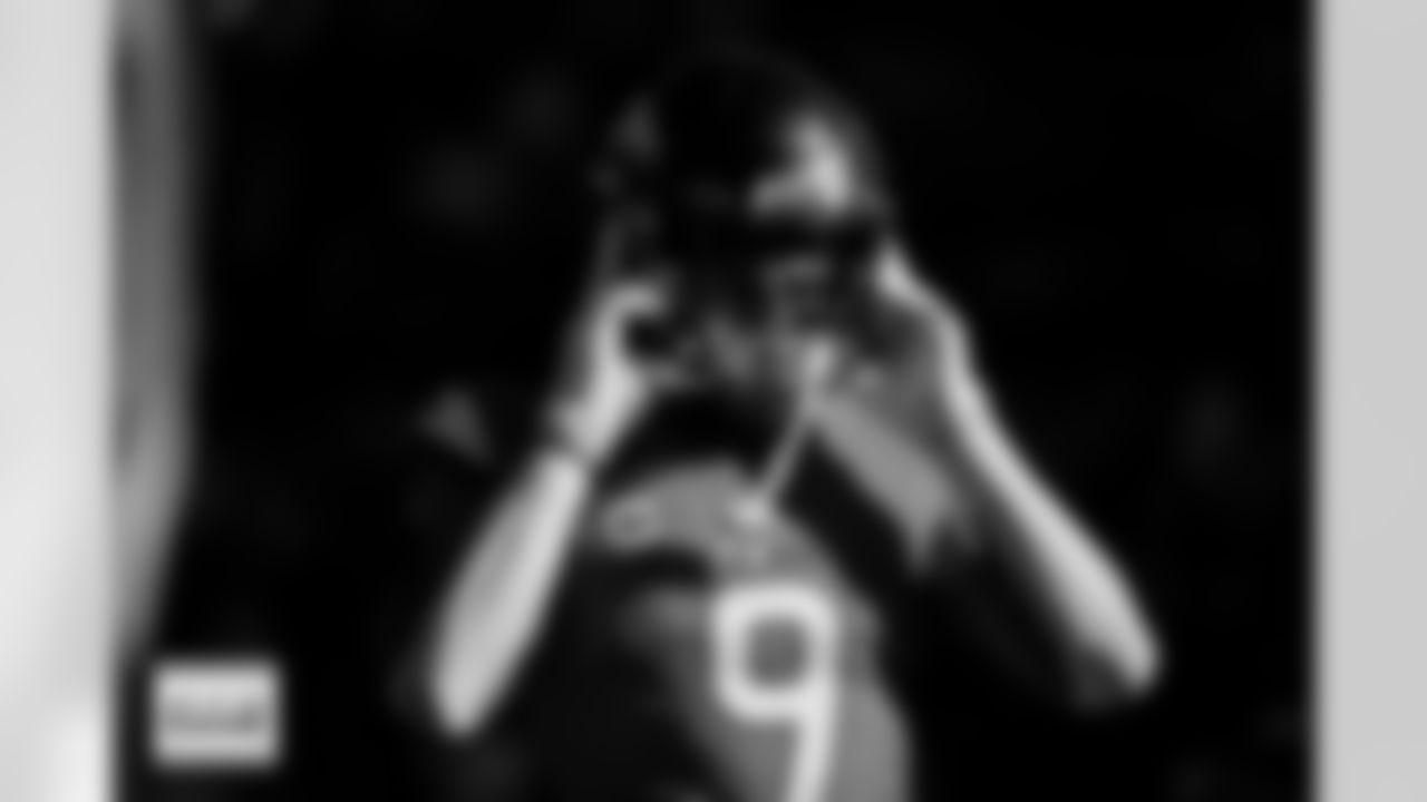 Denver Broncos safety Talanoa Hufanga (9) before the Broncos' Week 15 game against the Green Bay Packers at Empower Field at Mile High in Denver, Colorado on December 14, 2025. Photo by Ben Swanson / Denver Broncos