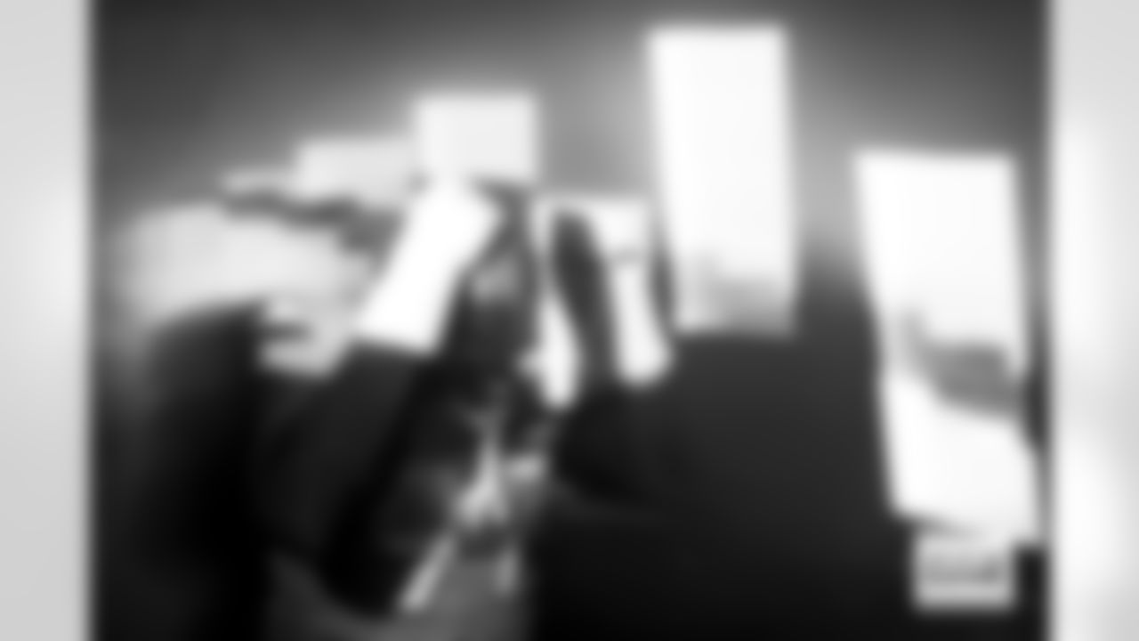 Denver Broncos defensive tackle Malcolm Roach (97) in the tunnel during team introductions before the AFC Championship Game between the Denver Broncos and New England Patriots at Empower Field at Mile High in Denver, Colorado on January 25, 2026. Photo by Ben Swanson / Denver Broncos