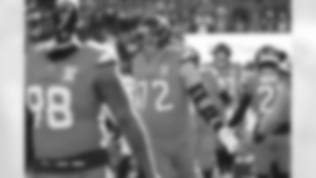 Garett Bolles (72) before the Broncos' Week 16 game against the Jacksonville Jaguars at Empower Field at Mile High in Denver, Colorado on December 21, 2025. Photo by Ben Swanson / Denver Broncos