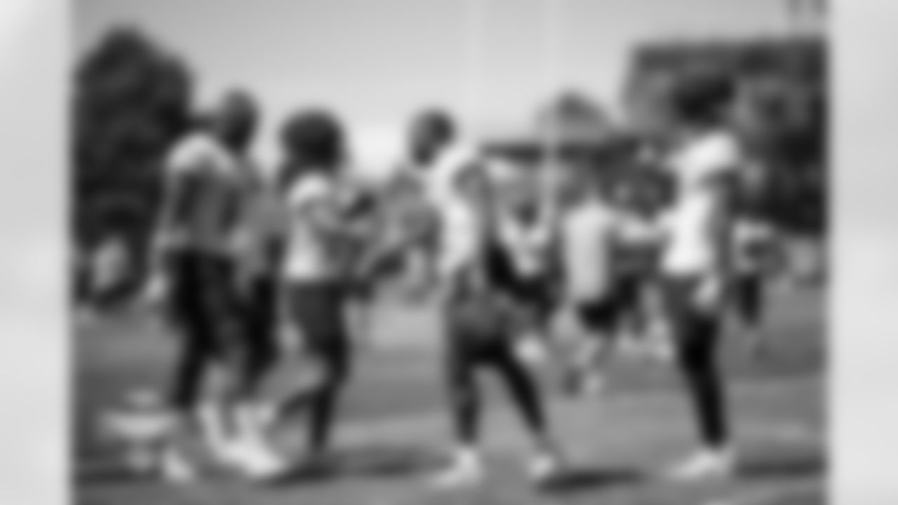 Courtland Sutton, Kyrese Rowan, Marvin Mims Jr. and Devaughn Vele during a training camp practice at Broncos Park Powered by CommonSpirit on July 26, 2025 in Englewood, Colorado. Photo by Ben Swanson / Denver Broncos