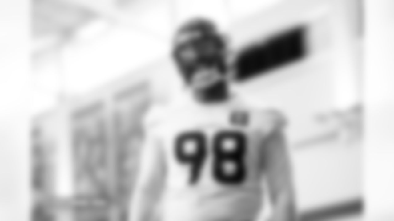 John Franklin-Myers during practice at Broncos Park Powered by CommonSpirit in Englewood, Colorado on October 3, 2025. Photo by Ben Swanson / Denver Broncos