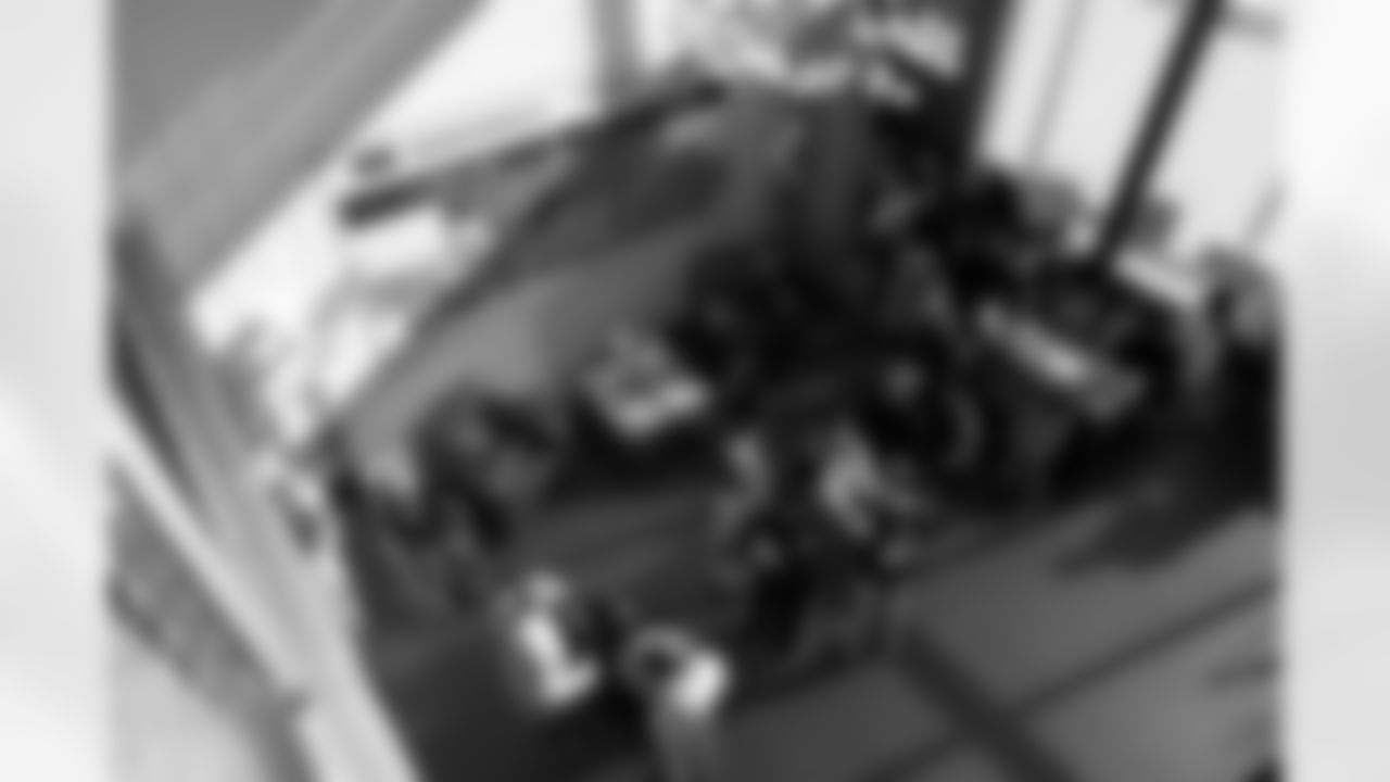 during a visit with military families on Saturday, November 29, 2025 at USO Warrior and Family Center in Fort Belvoir, Virginia.
Photo by Gabriel Christus / Denver Broncos