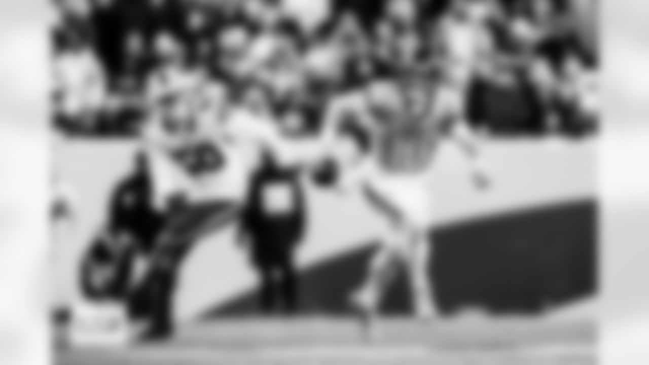 Denver Broncos quarterback Bo Nix (10) runs with the ball during the Broncos' Divisional Round playoff game against the Buffalo Bills at Empower Field at Mile High in Denver, Colorado on January 17, 2026. Photo by Ben Swanson / Denver Broncos