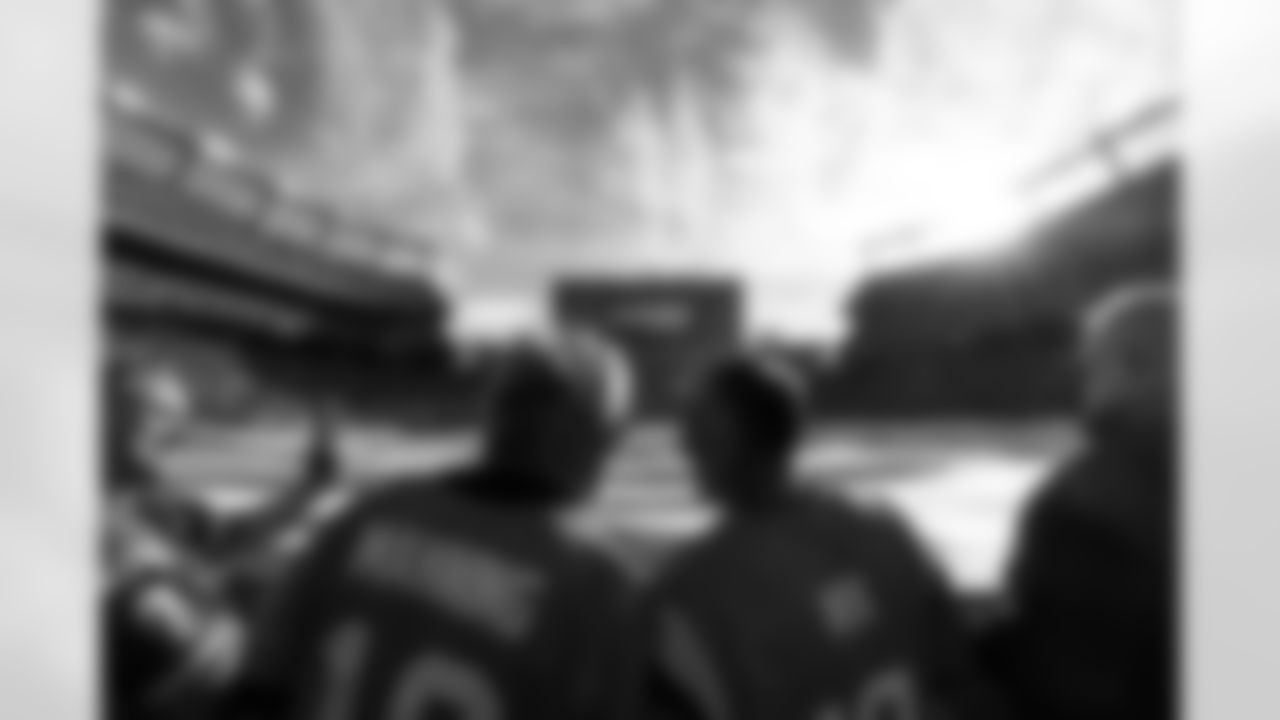 Fans holding the giant American flag during the national anthem before the Broncos' Week 15 game against the Green Bay Packers at Empower Field at Mile High in Denver, Colorado on December 14, 2025. (Photo by Gavin Liddell/Denver Broncos)