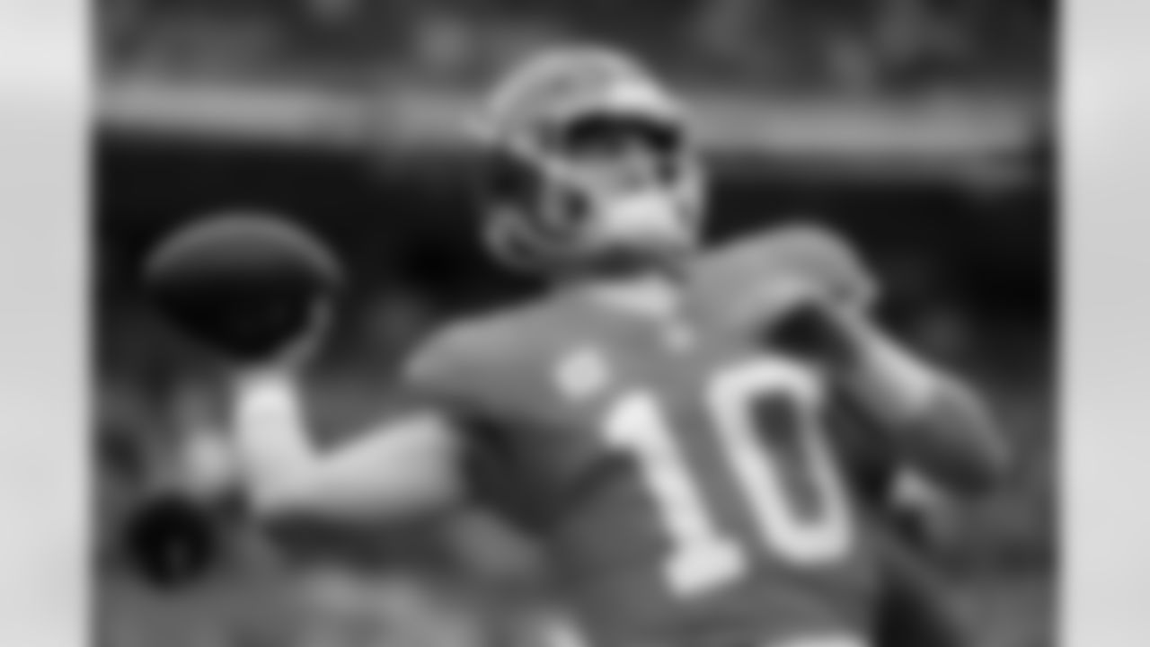 Bo Nix before the Broncos' Week 8 game against the Dallas Cowboys at Empower Field at Mile High in Denver, Colorado on October 26, 2025. Photo by Ben Swanson / Denver Broncos