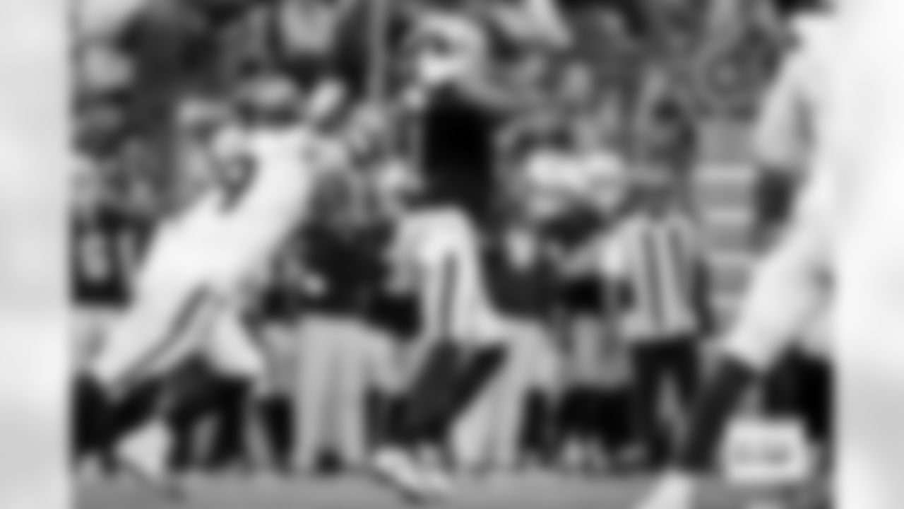 Denver Broncos defensive end Zach Allen (99) pressures Las Vegas Raiders quarterback Geno Smith (7) during the Broncos' Week 14 game against the Las Vegas Raiders at Allegiant Stadium in Las Vegas, Nevada on December 7, 2025. Photo by Gabriel Christus / Denver Broncos