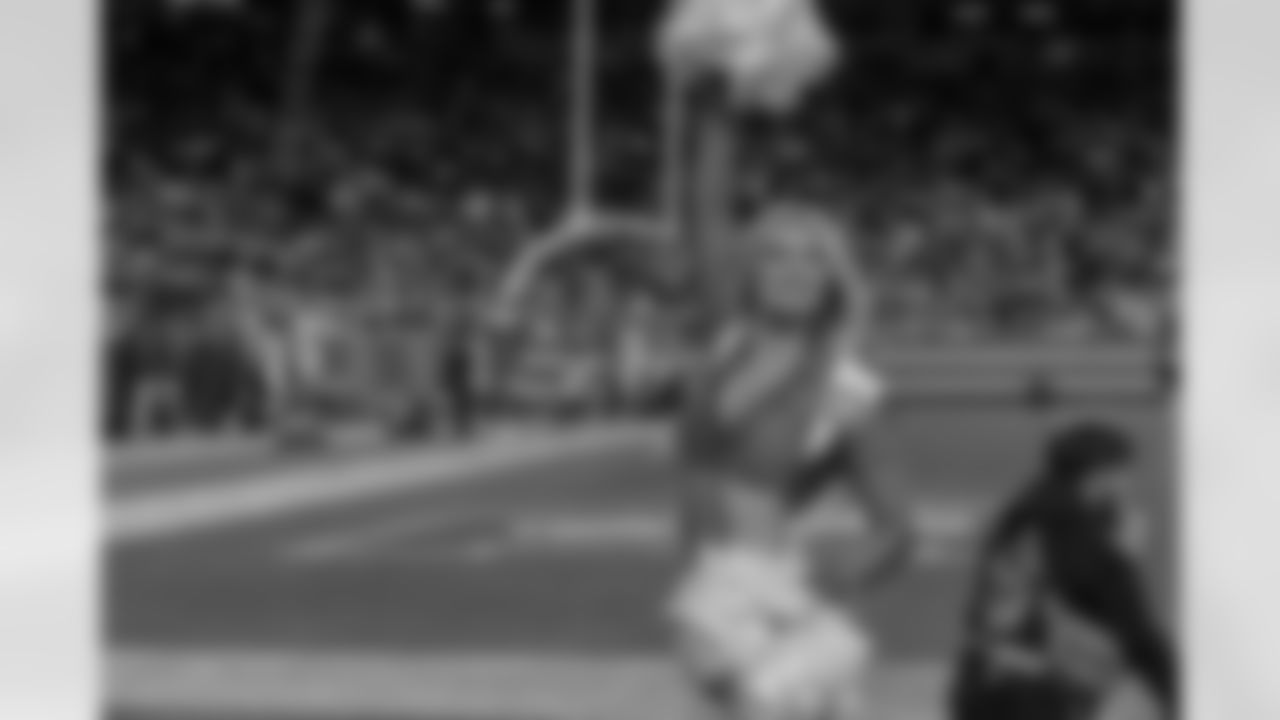 during the Broncos' Week 10 game against the Las Vegas Raiders at Empower Field at Mile High in Denver, Colorado on November 6, 2025. Photo by Paul Cloud / Denver Broncos