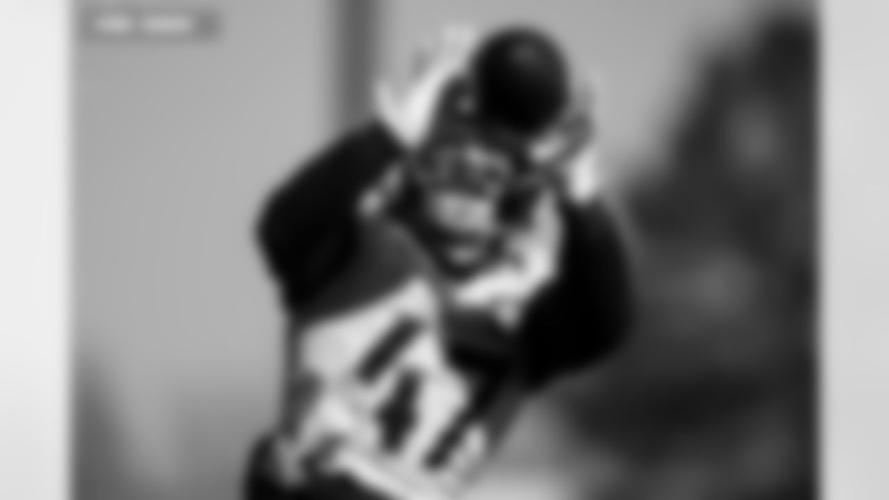 Karene Reid during practice at Broncos Park Powered by CommonSpirit in Englewood, Colorado on January 22, 2026. Photo by Ben Swanson / Denver Broncos