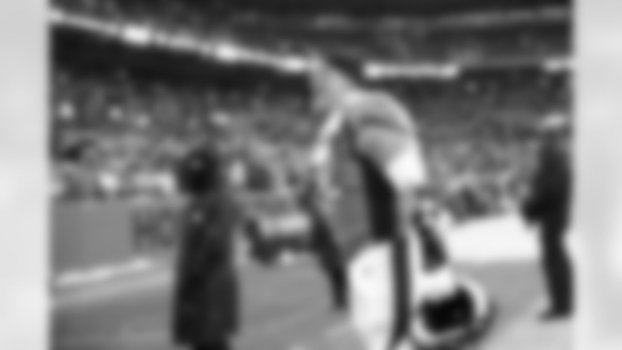 Denver Broncos offensive tackle Garett Bolles (72) reacts after the Broncos' Week 8 game against the Kansas City Chiefs at Empower Field at Mile High in Denver, Colorado on October 29, 2023. Photo by Rachel O'Driscoll / Denver Broncos