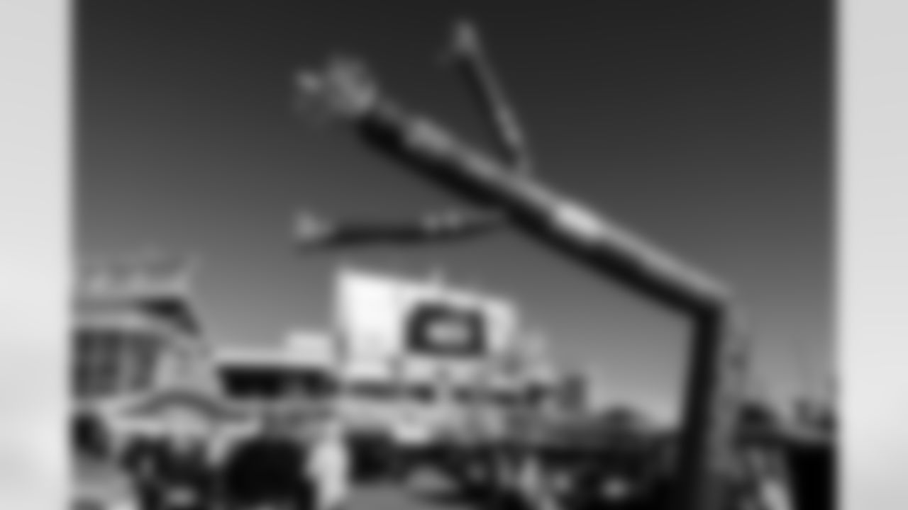 A Denver Broncos branded inflatable tube dancing guy before the Broncos' Divisional Round playoff game against the Buffalo Bills at Empower Field at Mile High in Denver, Colorado on January 17, 2026. Photo by Gabriel Christus / Denver Broncos