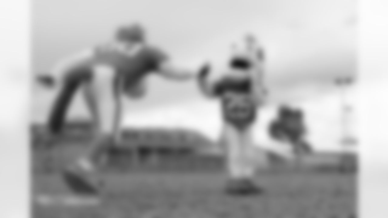Photos from the filming of the Denver Broncos' mutton-busting-themed 2025 schedule release video.
Photo by Gabriel Christus / Denver Broncos