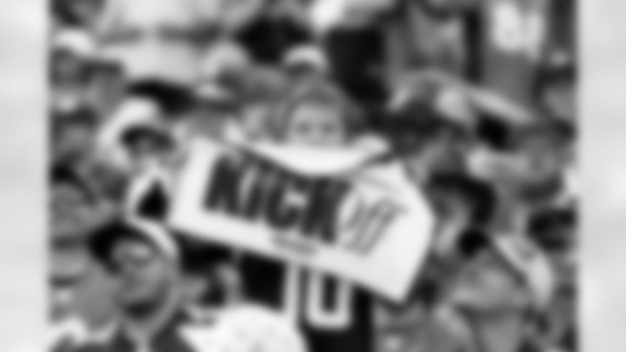 A young fan holds up a giveaway rally towel during the Broncos' Week 1 game against the Tennessee Titans at Empower Field at Mile High in Denver, Colorado on September 7, 2025. Photo by Gavin Liddell / Denver Broncos