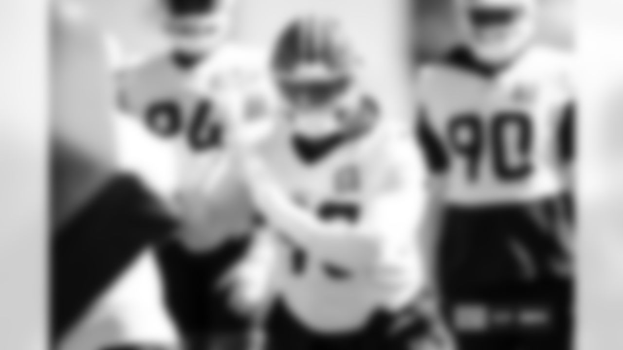 John Franklin-Myers during practice at Broncos Park Powered by CommonSpirit in Englewood, Colorado on October 3, 2024. Photo by Ben Swanson / Denver Broncos
