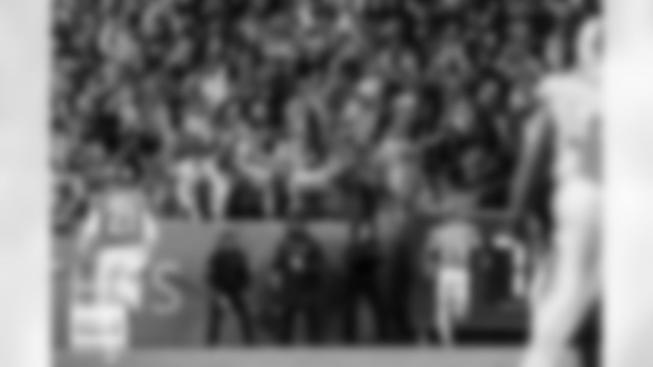 Denver Broncos cornerback Ja'Quan McMillian (29) celebrates after an interception during the Broncos' Divisional Round playoff game against the Buffalo Bills at Empower Field at Mile High in Denver, Colorado on January 17, 2026. Photo by Gabriel Christus / Denver Broncos