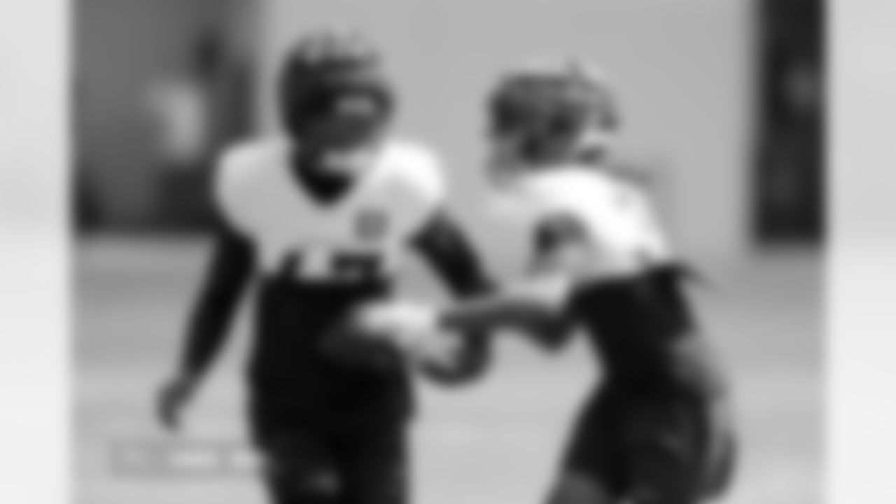 Keidron Smith and Kris Abrams-Draine during practice on Thursday, September 11, 2025 at Broncos Park Powered by CommonSpirit in Englewood, Colorado.
Photo by Gabriel Christus / Denver Broncos
