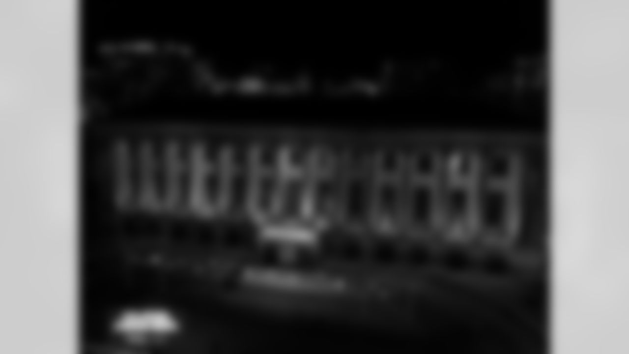 The McNichols Civic Center Building is lit up in orange and blue in support of the Denver Broncos playoff push on Monday, January 12, 2026 in Denver, Colorado.
Photo by Gabriel Christus / Denver Broncos