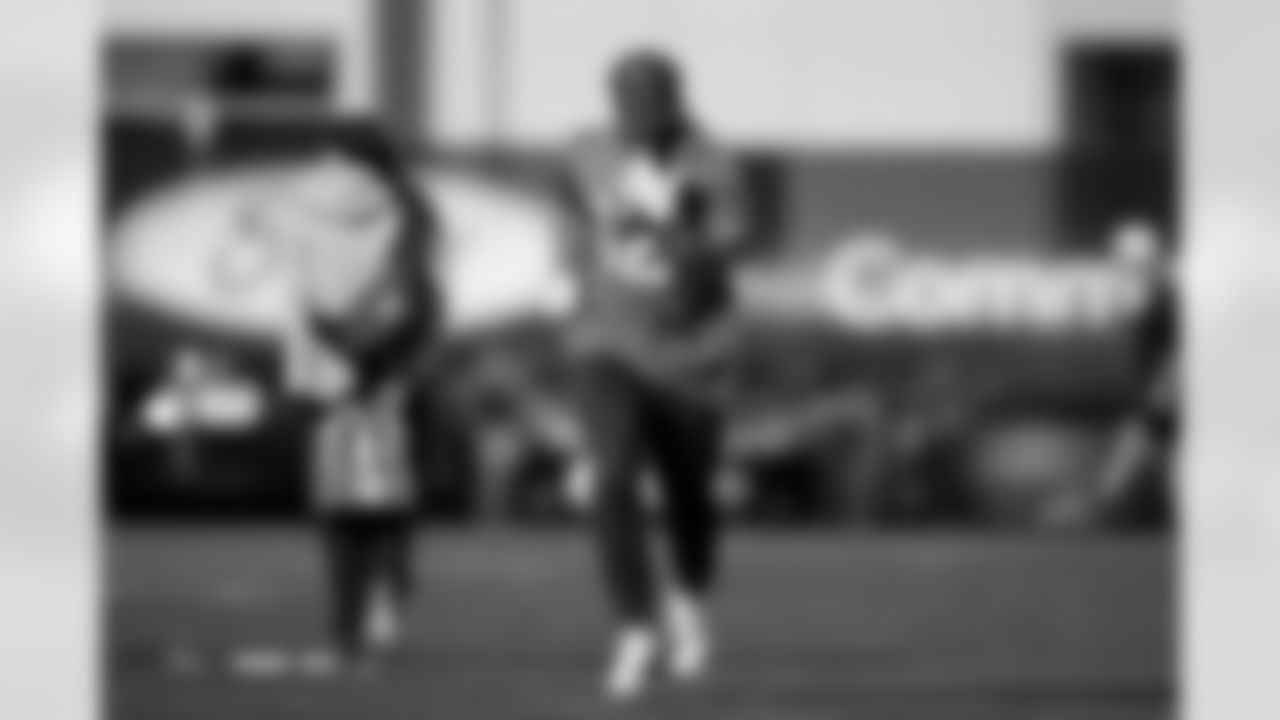 RJ Harvey during practice at Broncos Park Powered by CommonSpirit in Englewood, Colorado on December 23, 2025. Photo by Ben Swanson / Denver Broncos