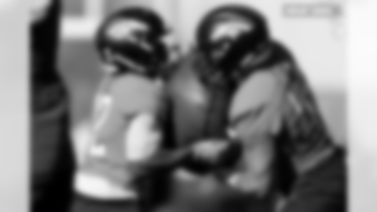 RJ Harvey and Adam Prentice during practice on Wednesday, January 14, 2026 at Broncos Park Powered by CommonSpirit in Englewood, Colorado.
Photo by Gabriel Christus / Denver Broncos