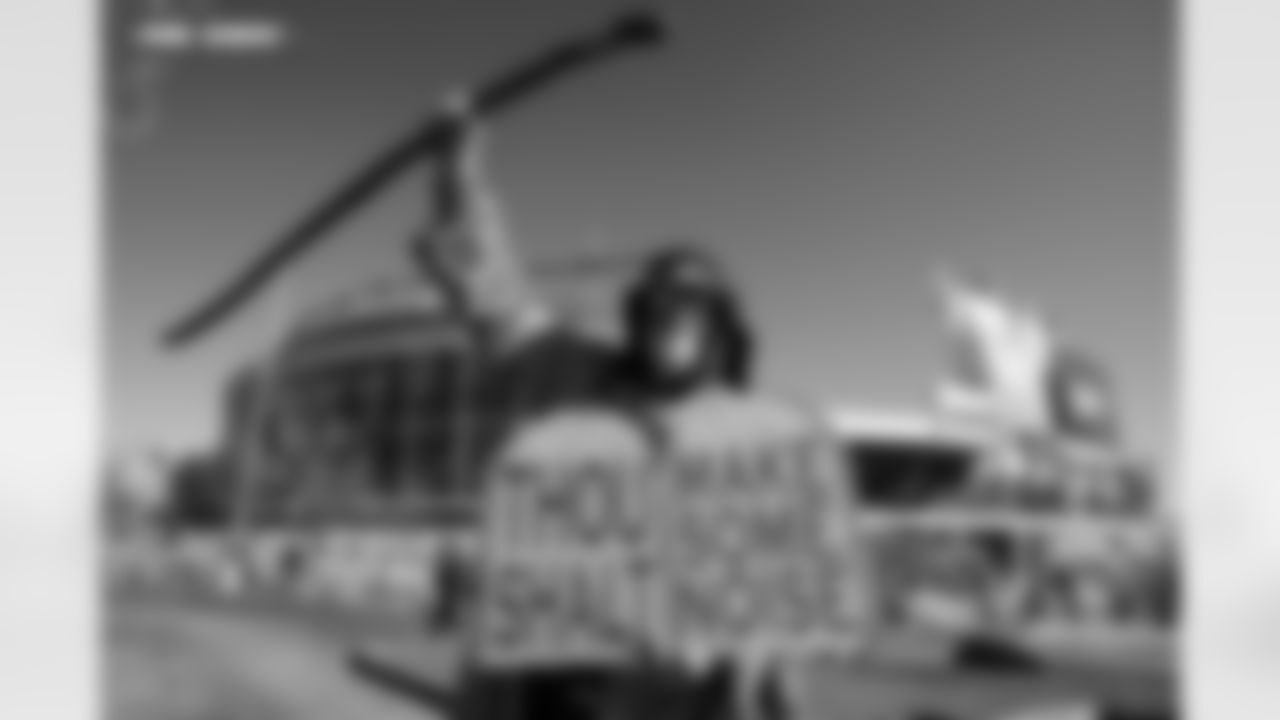 Broncos superfan The Mile High Prophet before the AFC Championship Game between the Denver Broncos and New England Patriots at Empower Field at Mile High in Denver, Colorado on January 25, 2026. Photo by Gavin Liddell / Denver Broncos