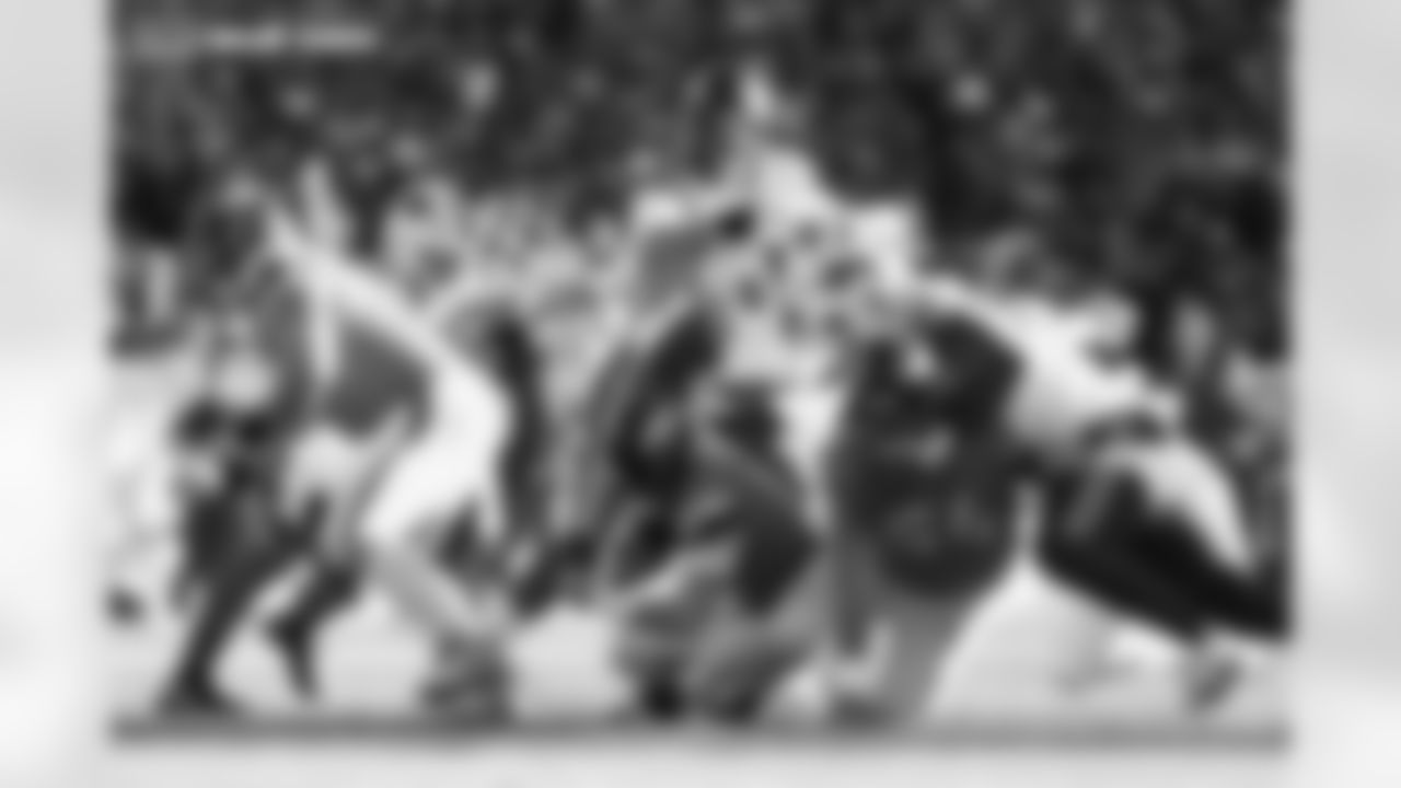 Bo Nix (10) and Alex Forsyth (54) during the Broncos' Divisional Round playoff game against the Buffalo Bills at Empower Field at Mile High in Denver, Colorado on January 17, 2026. Photo by Gabriel Christus / Denver Broncos