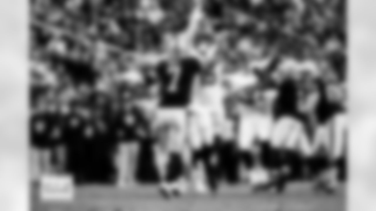 Denver Broncos linebacker Nik Bonitto (15) pressures Las Vegas Raiders quarterback Geno Smith (7) during the Broncos' Week 14 game against the Las Vegas Raiders at Allegiant Stadium in Las Vegas, Nevada on December 7, 2025. Photo by Gabriel Christus / Denver Broncos