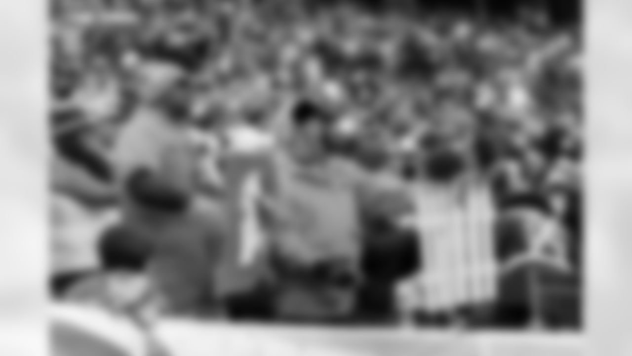 Denver Broncos fans hold a D-Fence sign during the AFC Championship Game between the Denver Broncos and New England Patriots at Empower Field at Mile High in Denver, Colorado on January 25, 2026. Photo by Gabriel Christus / Denver Broncos