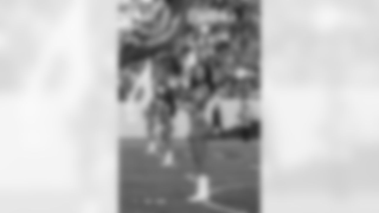 during the Broncos' Week 11 game against the Kansas City Chiefs at Empower Field at Mile High in Denver, Colorado on November 16, 2025. Photo by Adam Bratten / Denver Broncos