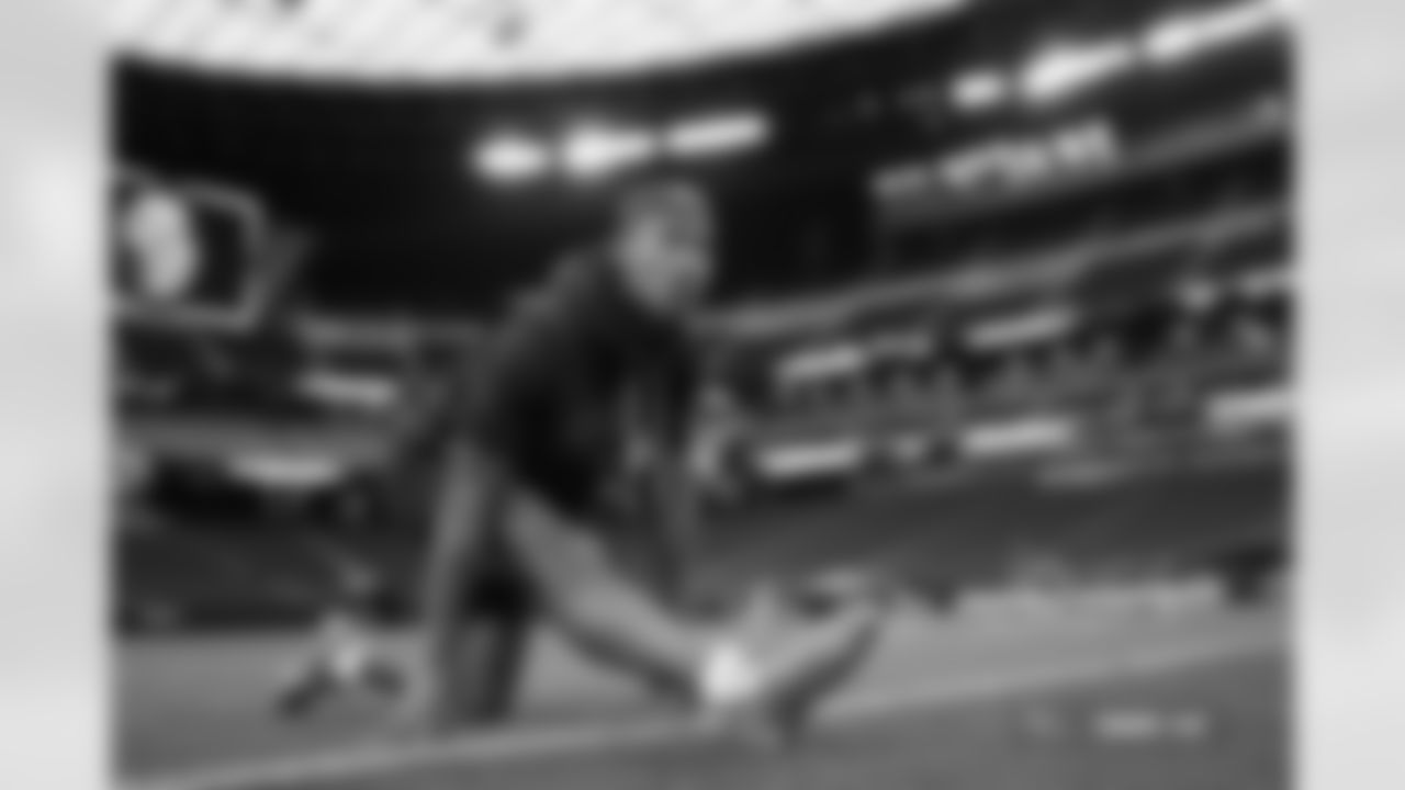 Pat Bryant before the Broncos' Week 14 game against the Las Vegas Raiders at Allegiant Stadium in Las Vegas, Nevada on December 7, 2025. Photo by Ben Swanson / Denver Broncos