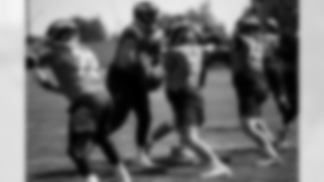 Ben Powers during practice at Broncos Park Powered by CommonSpirit in Englewood, Colorado on September 4, 2025. Photo by Ben Swanson / Denver Broncos