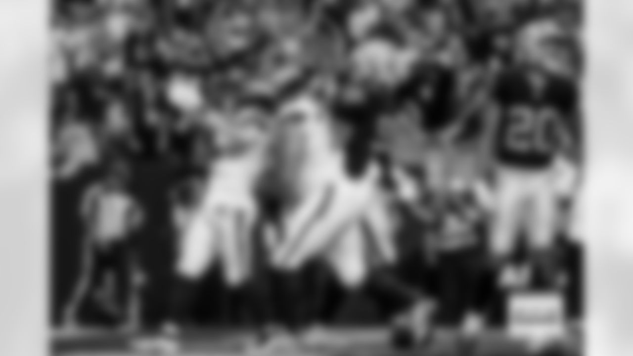 Denver Broncos running back RJ Harvey (12) reacts after a touchdown during the Broncos' Week 14 game against the Las Vegas Raiders at Allegiant Stadium in Las Vegas, Nevada on December 7, 2025. Photo by Gabriel Christus / Denver Broncos