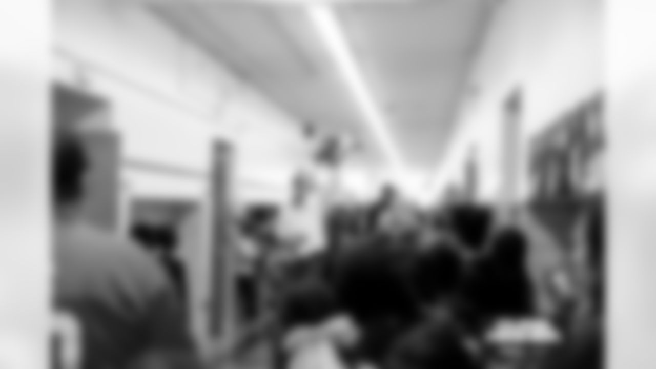 Ron Egloff during a school hallway parade to celebrate the Denver Broncos making the playoffs on Thursday, January 15, 2026 at Center for Talent and Development at Greelee in Denver, Colorado.
Photo by Gabriel Christus / Denver Broncos