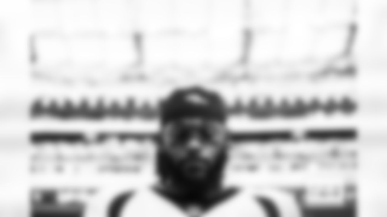 Denver Broncos linebacker Baron Browning (56) before the Broncos' Week 14 game against the Los Angeles Chargers at SoFi Stadium in Inglewood, California on December 10, 2023. Photo by Gabriel Christus / Denver Broncos