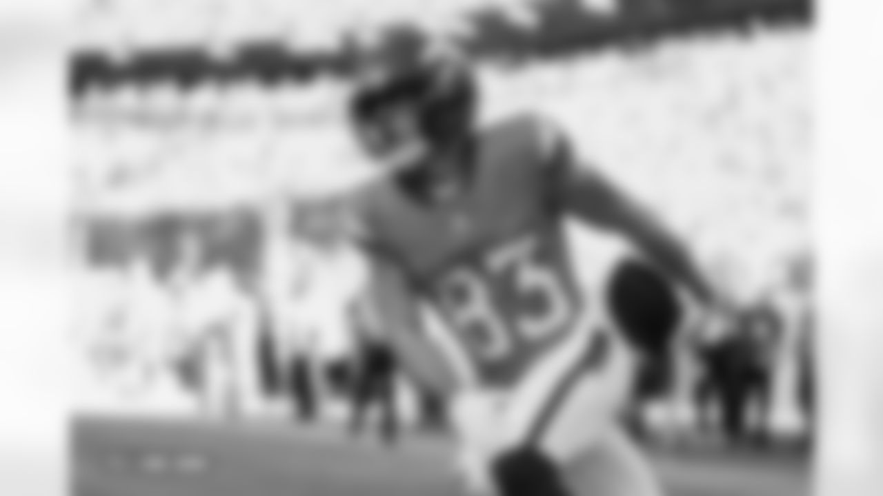 Michael Bandy (83) during the Broncos' Week 15 game against the Green Bay Packers at Empower Field at Mile High in Denver, Colorado on December 14, 2025. Photo by Ben Swanson / Denver Broncos