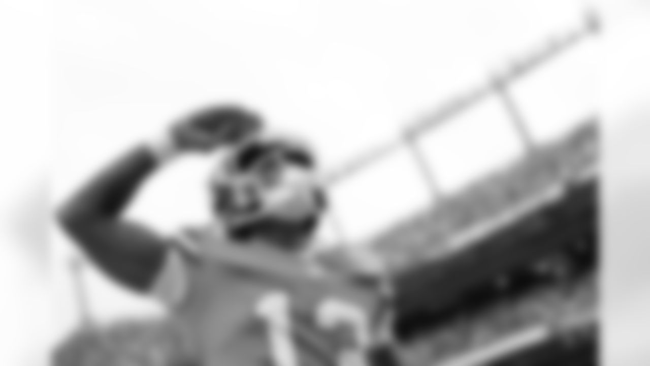 Denver Broncos wide receiver Pat Bryant (13) salutes after a touchdown during the Broncos' Week 8 game against the Dallas Cowboys at Empower Field at Mile High in Denver, Colorado on October 26, 2025. Photo by Gabriel Christus / Denver Broncos